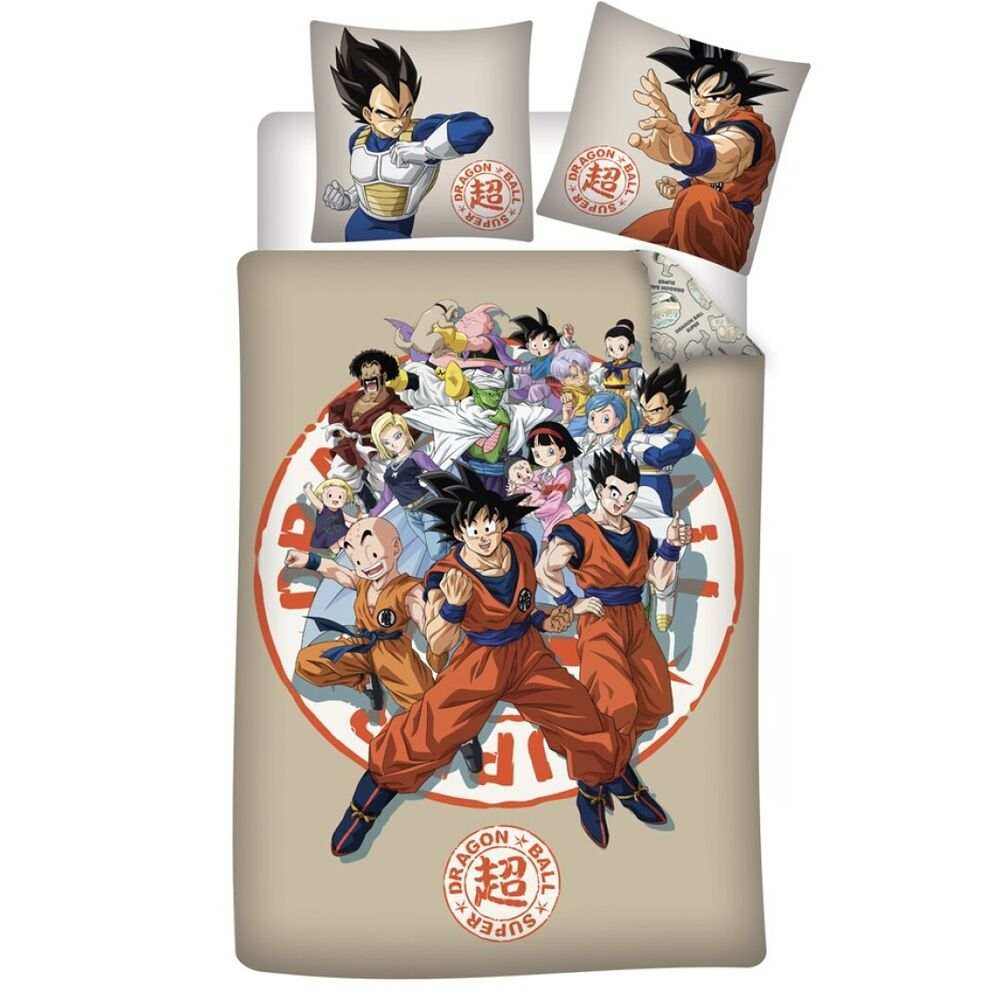 Dragon Ball cotton duvet cover bed 90cm with pillow case 65x65cm, 100% cotton, 140x200cm size