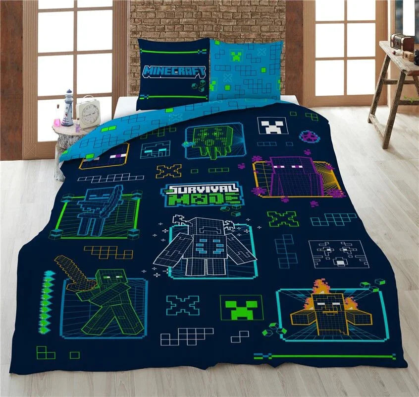 Minecraft microfibre duvet cover bed 90cm Nerdscape