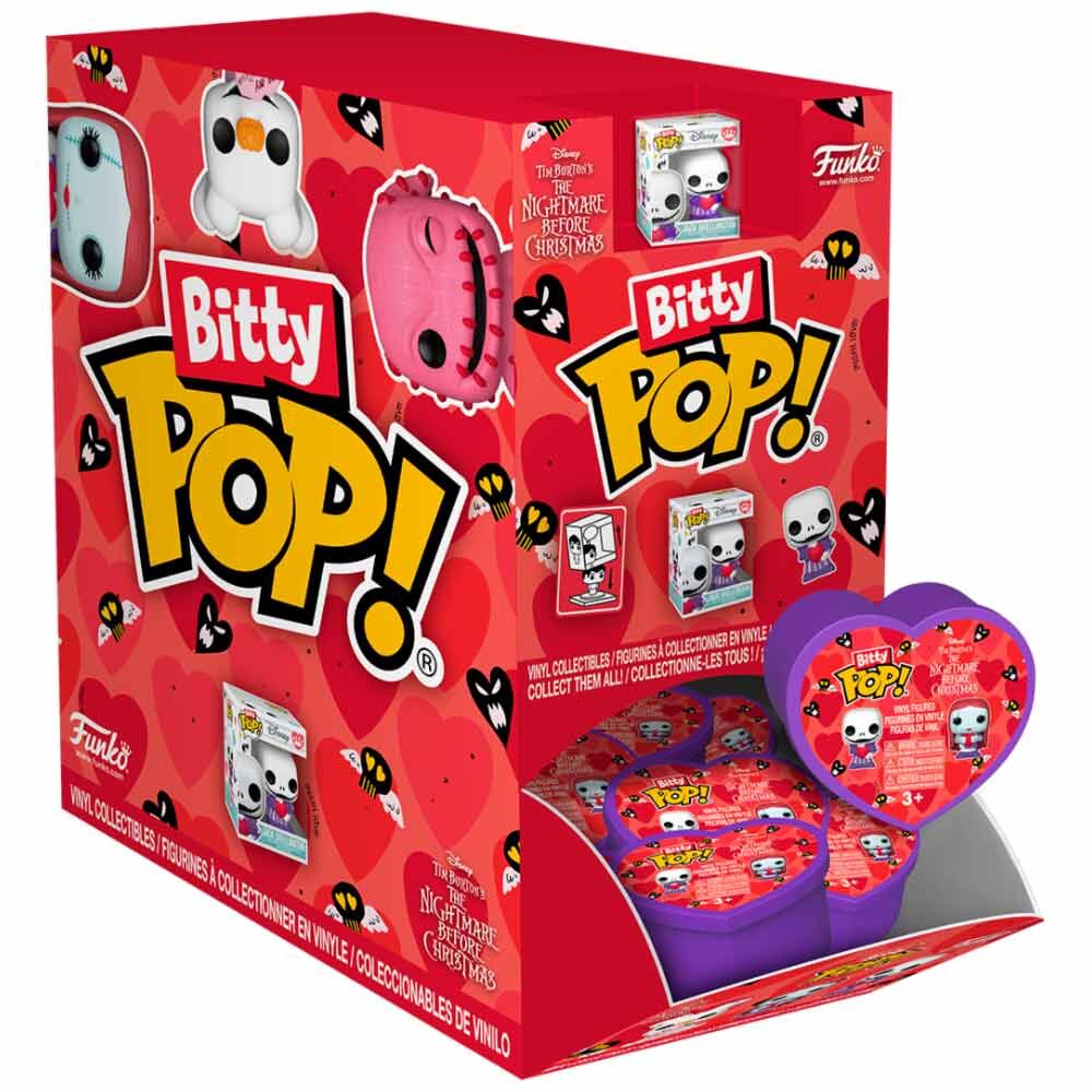 Figurines Bitty POP Mystery assorties Disney L'Étrange Noël de Monsieur Jack Saint-Valentin
