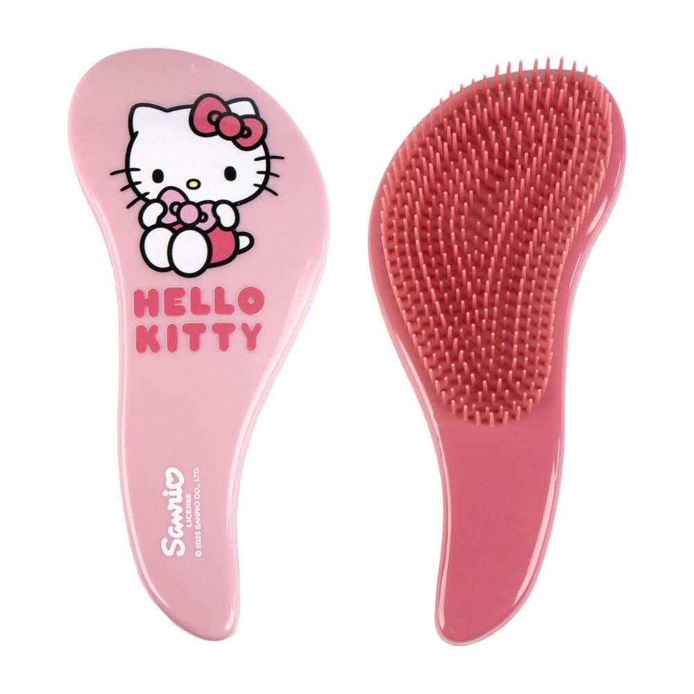 Spazzola districante rosa Hello Kitty originale Sanrio, accessorio nerd e kawaii