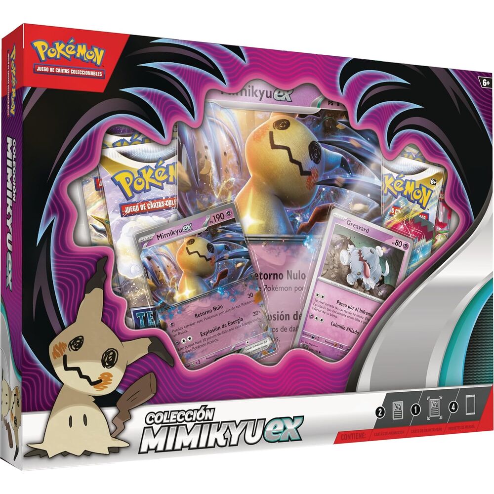 Spanish Pokemon Mimikyu Ex collectible card game blister