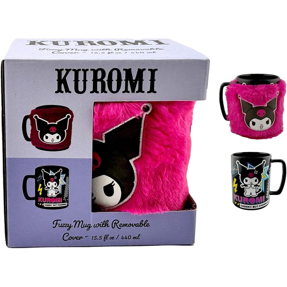 Hello Kitty Kuromi Mug with teddy bear cover 440ml