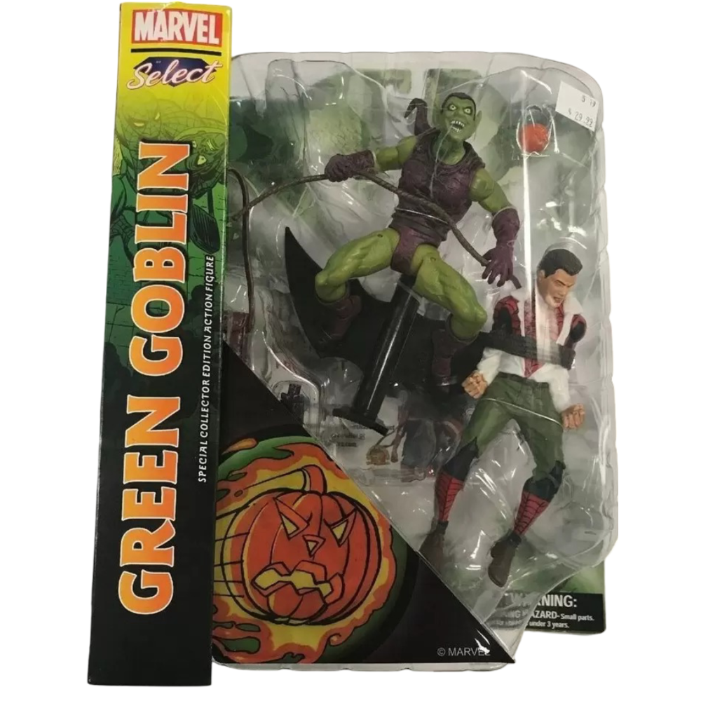 Marvel Select Duende Verde & Peter Parker Green Goblin figures 15cm