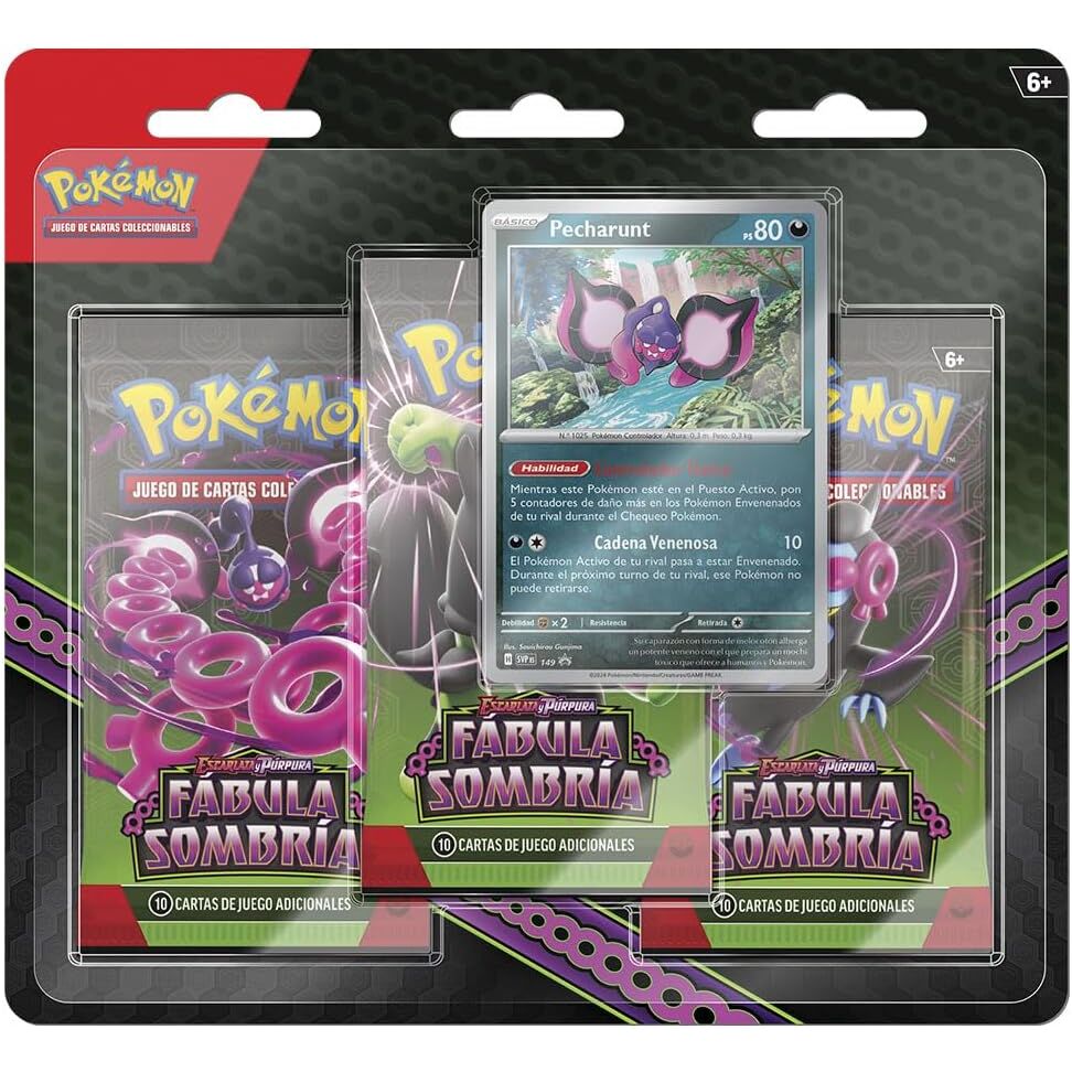 Spanish Pokemon Scarlet and Purple Shrouded Fable blister set of collectible cards