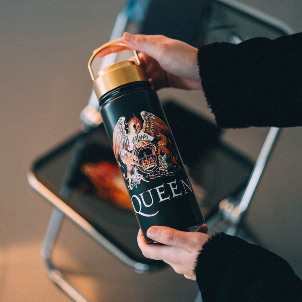 Queen Bottiglia Acciaio Inox 500ml con Tappo Ermetico e Manico - Nerdscape