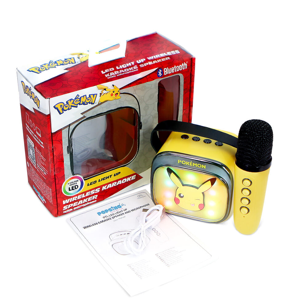 Pokemon Pikachu LED Karaoke Speaker and Microphone