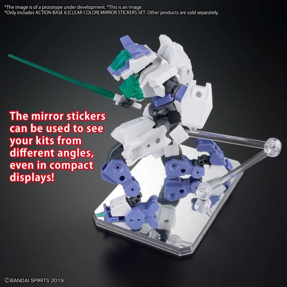 Display Stand Action Base 6 Clear with Mirror Stickers - Nerdscape