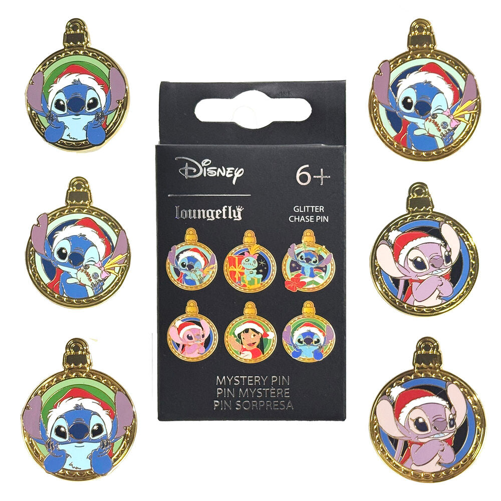 Loungefly Disney Stitch Holiday Mystery Blind Box Enamel Pin assorted