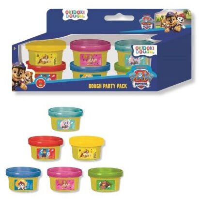 Paw Patrol pack 6 mini pots of modelling clay