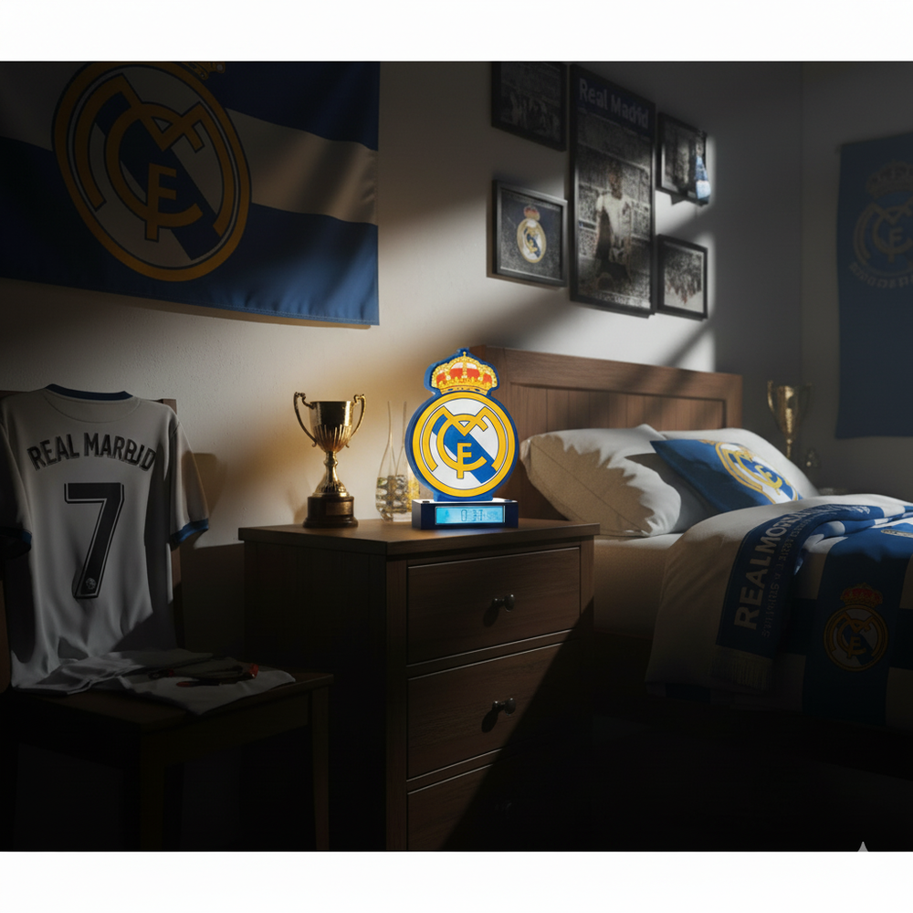 Real Madrid 3D Alarm Clock lamp