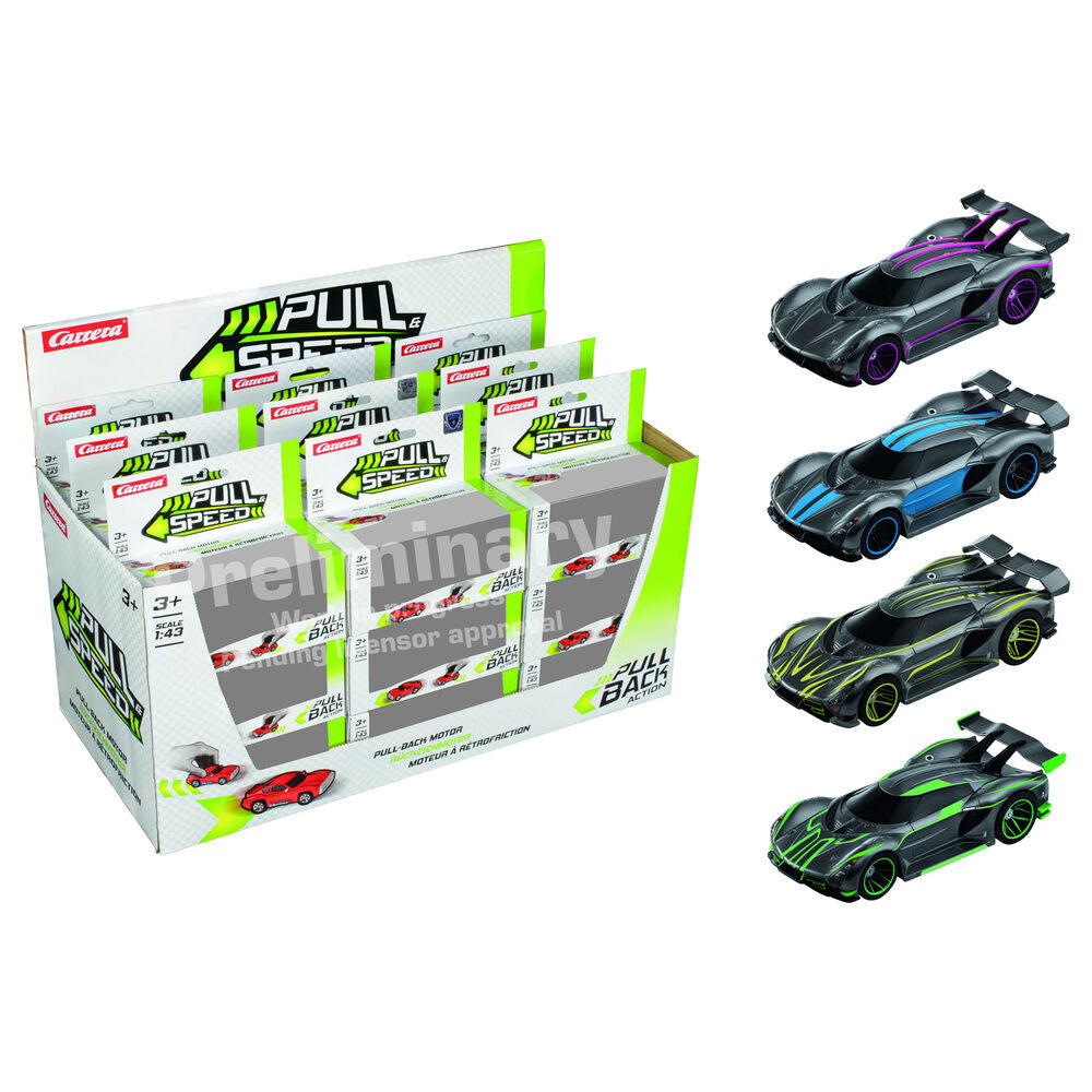 Hypercars assorted pull back car