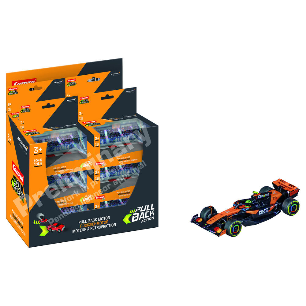 F1 McLaren Norris pull back car