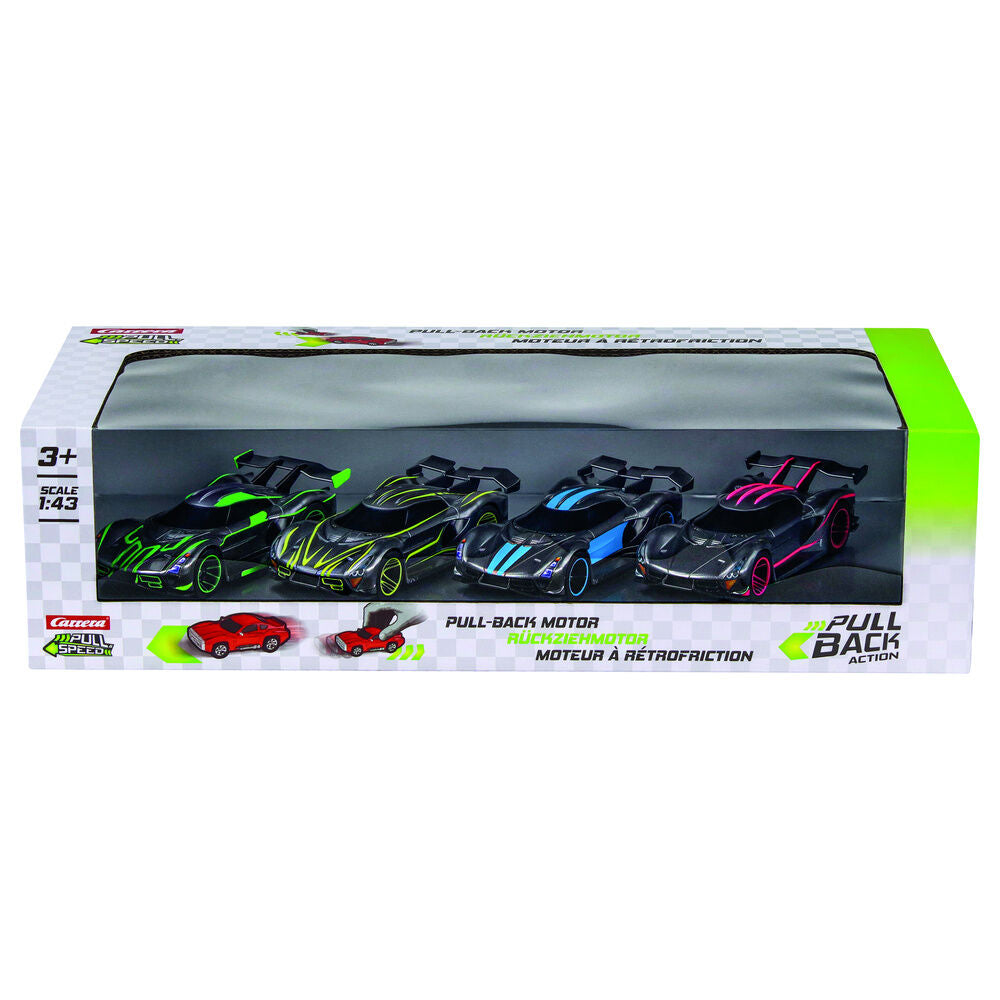 Hypercars pack 4 cars pull back