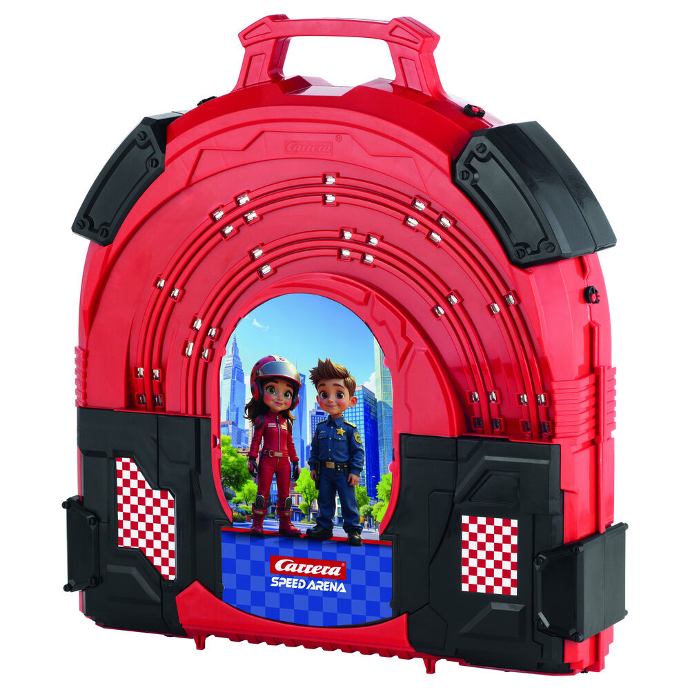 Police Chase Race in a Case Racing circuit