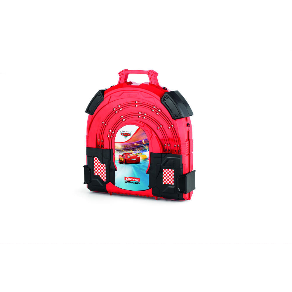 Disney Pixar Cars Race in a Case Racing circuit