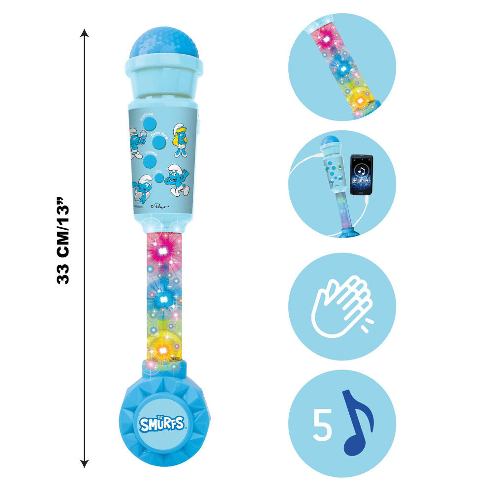 Microphone lumineux Les Schtroumpfs