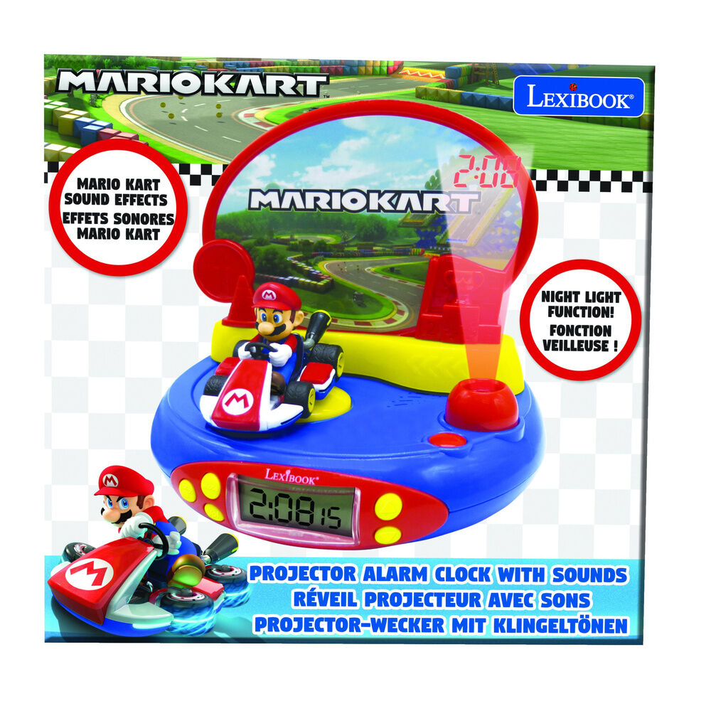 Réveil projecteur 3D Nintendo Mario Kart