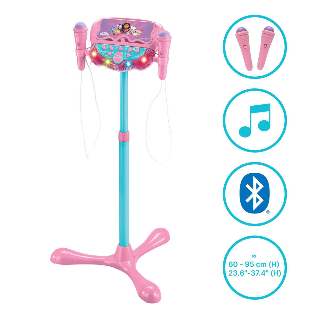Pied de microphone karaoké réglable pour maison de poupée Gabbys