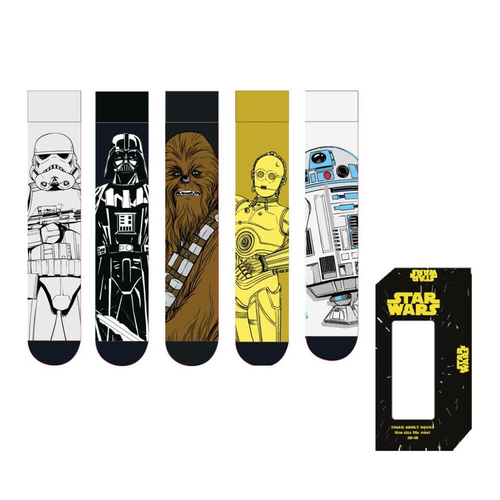 Lot de 5 paires de chaussettes Star Wars pour adultes