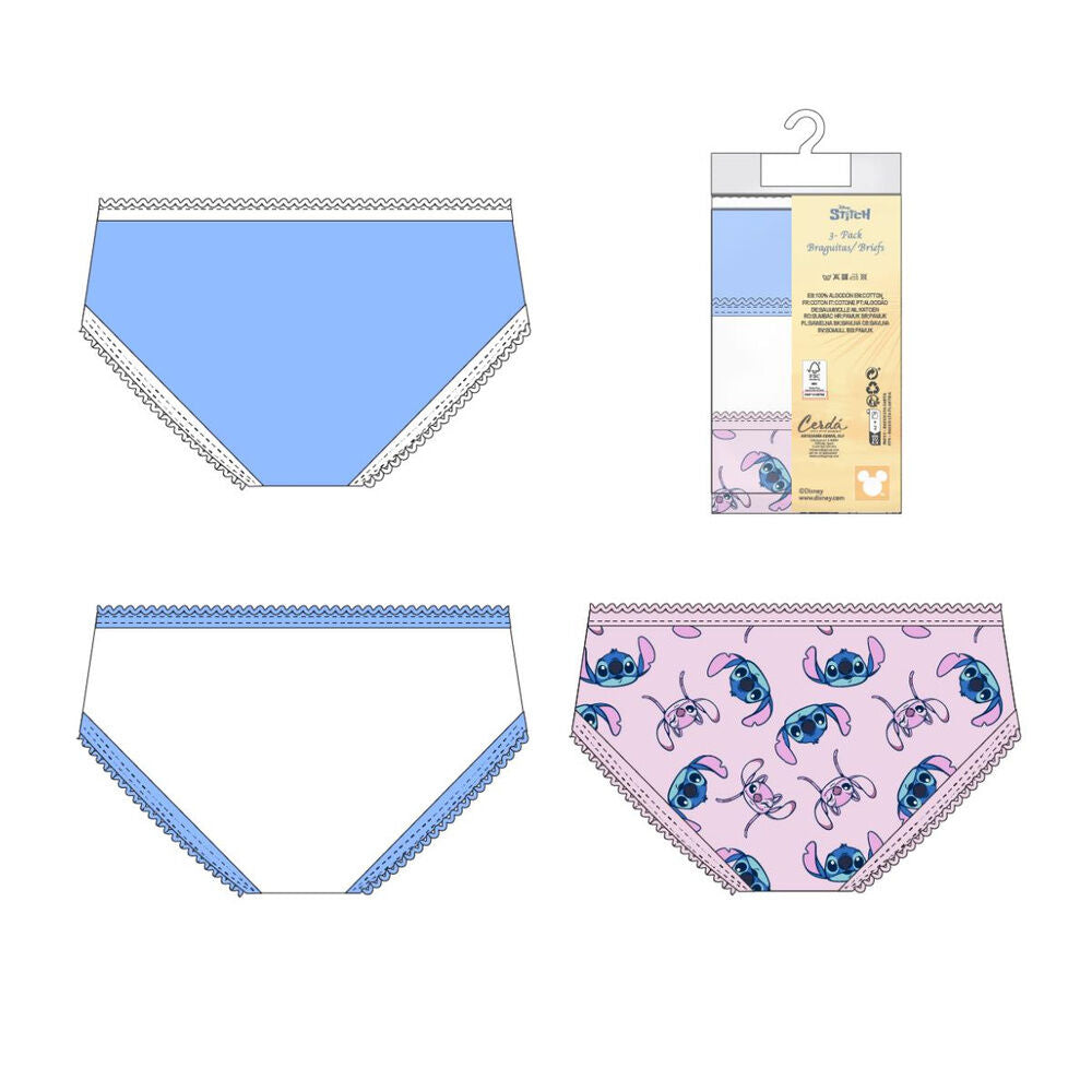 Disney Stitch pack 3 knickers