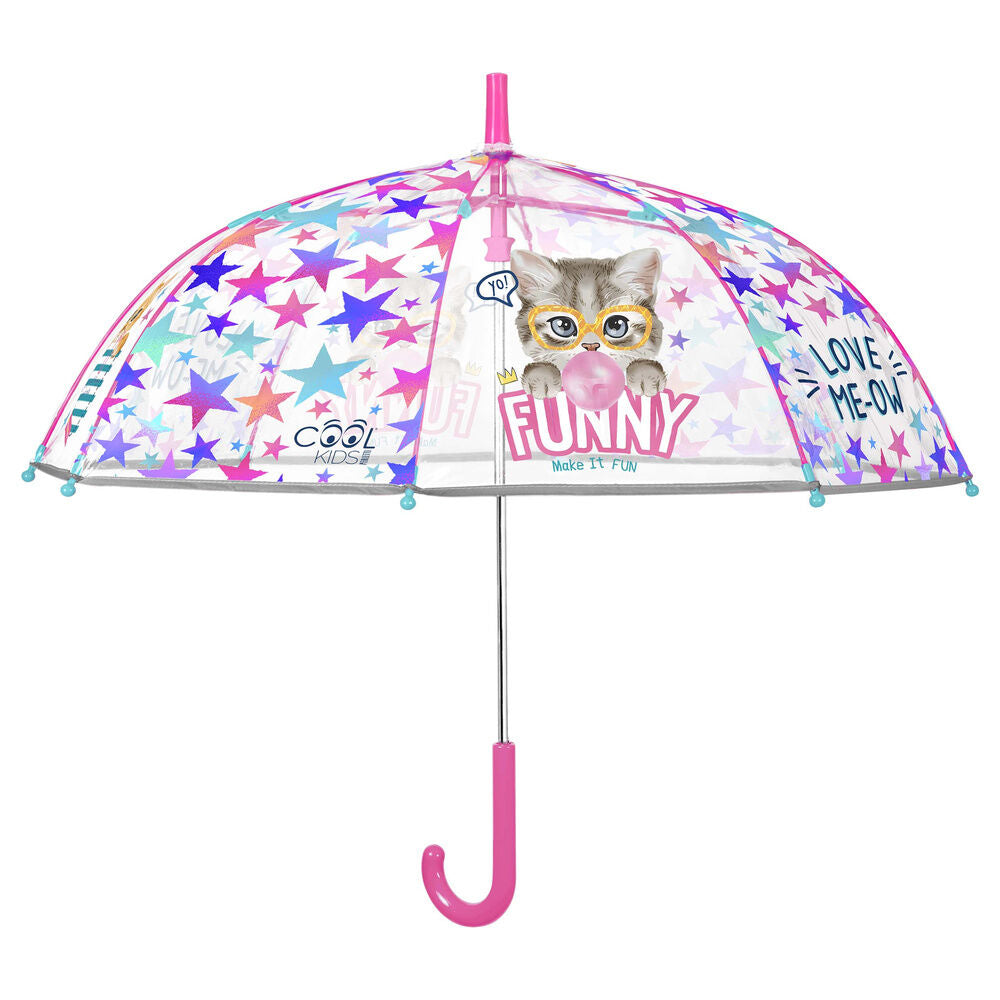 Manual funny cat umbrella 45cm