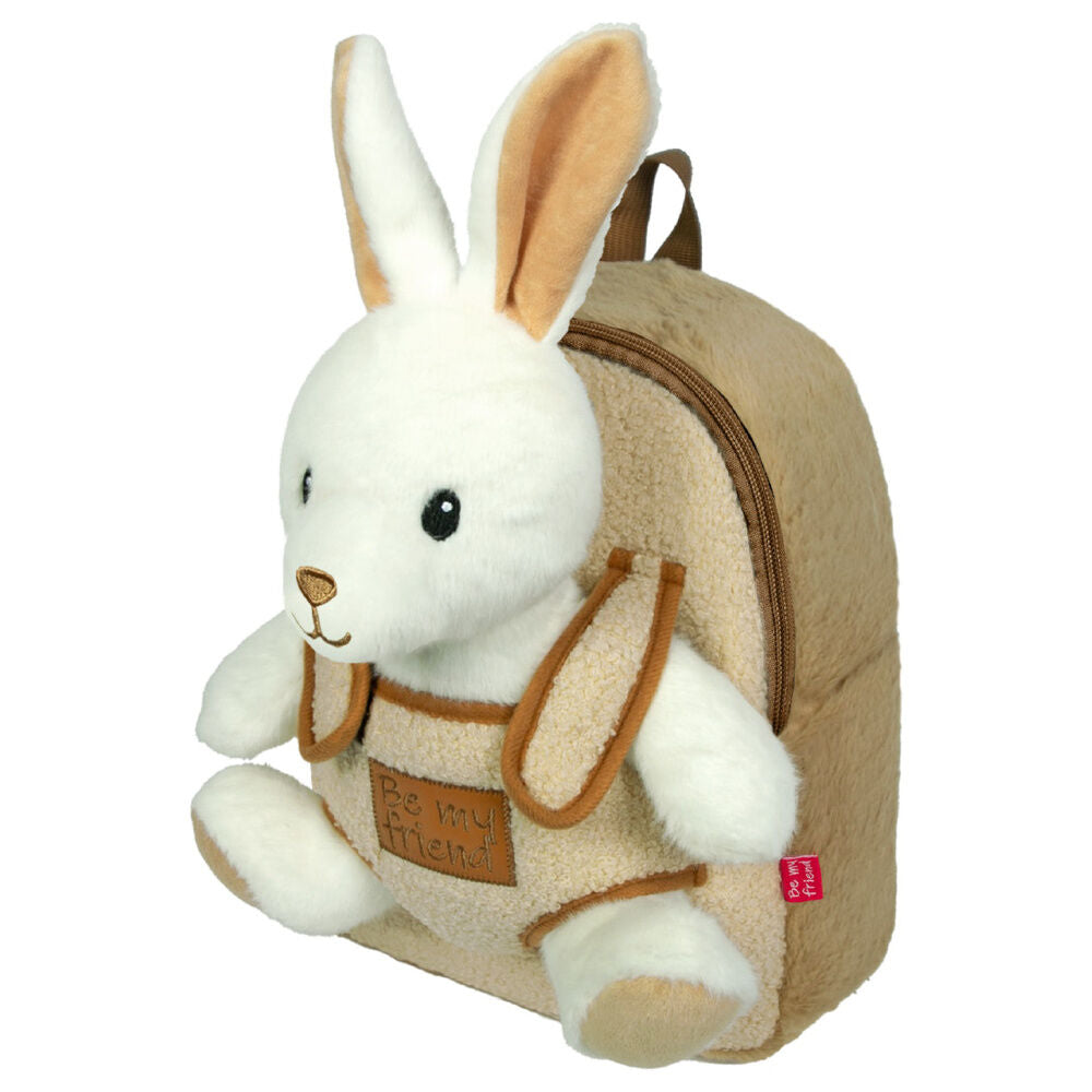 Peluche lapin + sac à dos 27 cm