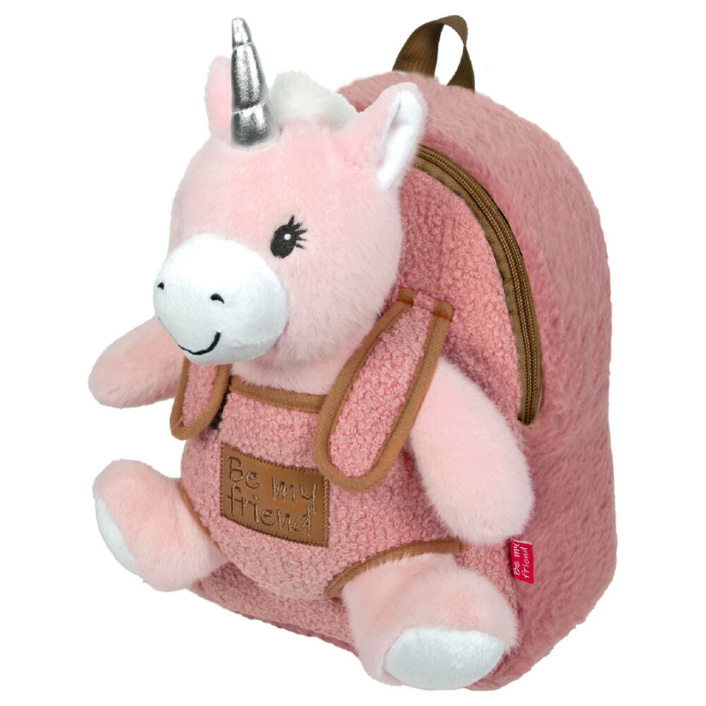 Peluche licorne + sac à dos 27 cm