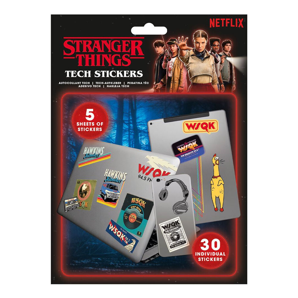 5 autocollants Stranger Things