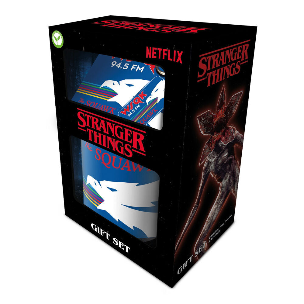 Stranger Things 5 Set Mug + Coaster + keychain