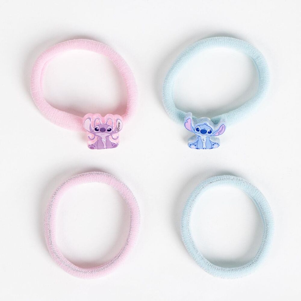 Disney Angel & Stitch set 4 scrunchies