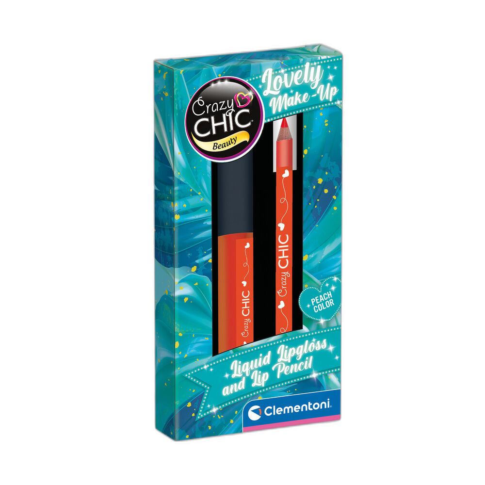 Crazy Chic Peach Lip Gloss and Lip Pencil set