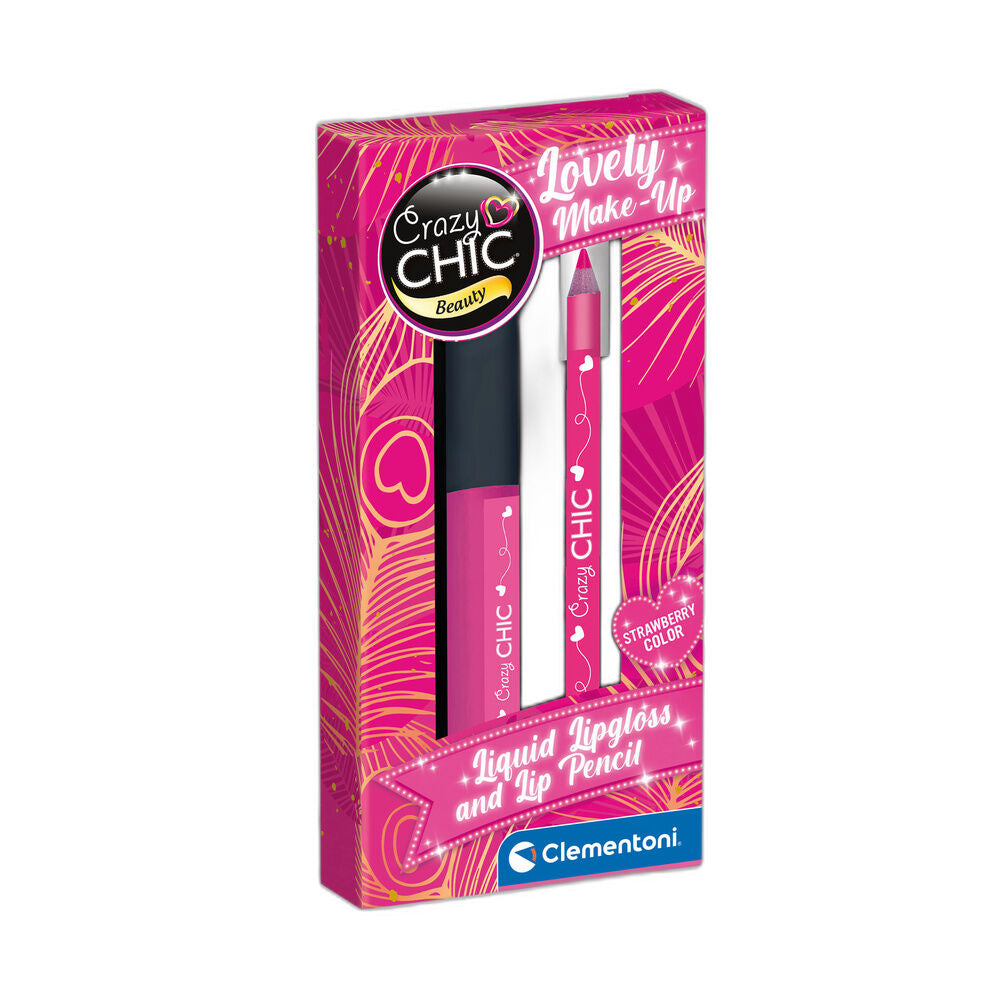 Crazy Chic Strawberry Lip Gloss and Lip Pencil set