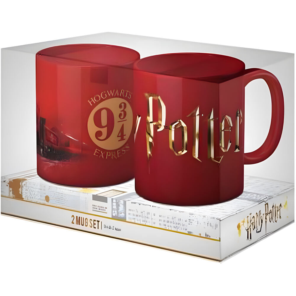 Harry Potter Hogwarts logo mugs set