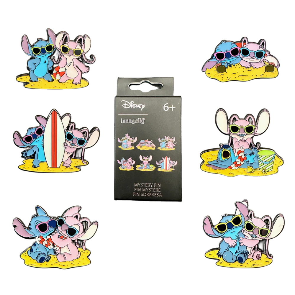 Loungefly Disney Stitch & Angel Mystery Blind Box Enamel Pin assorted