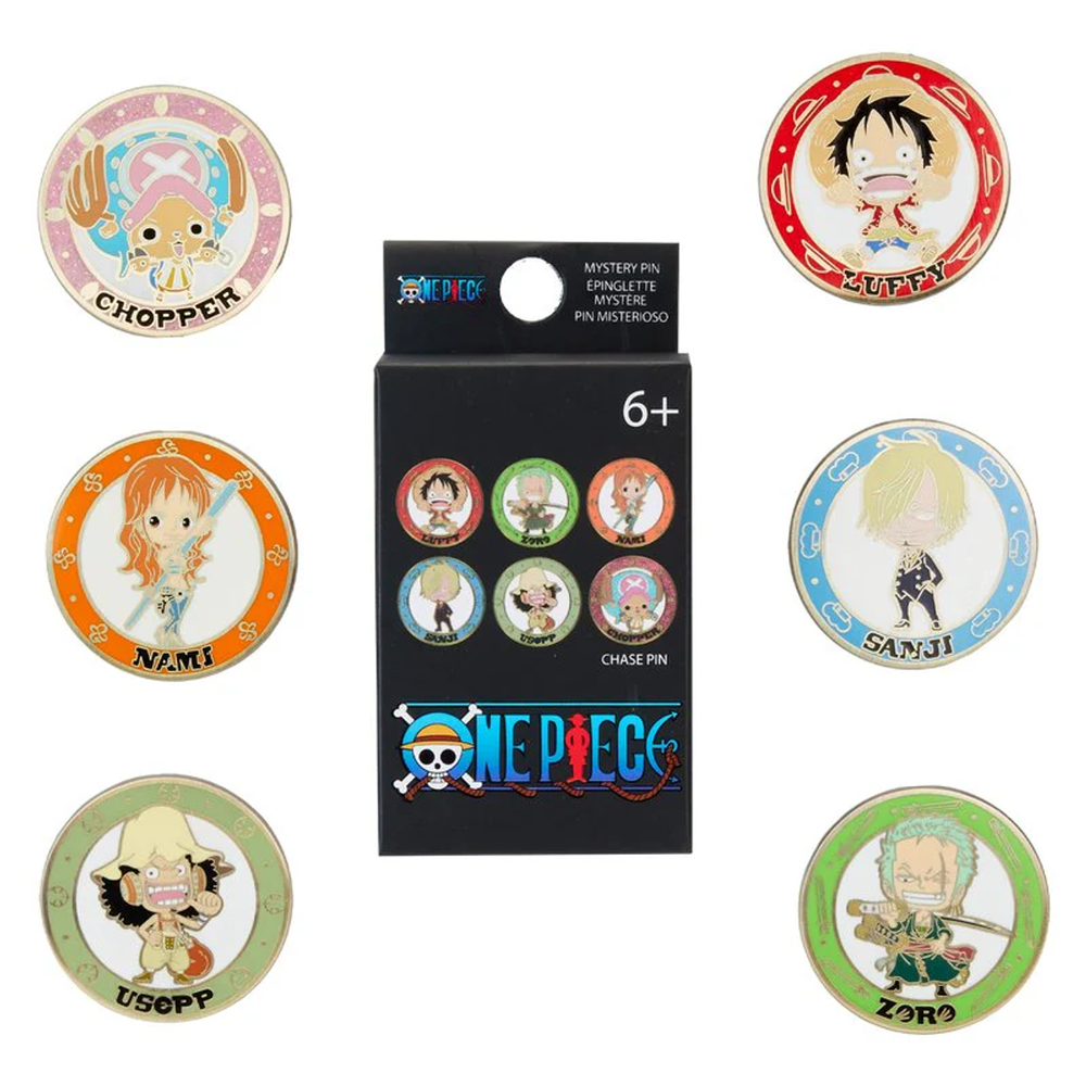 Loungefly One Piece Chibi Mystery Blind Box Enamel Pin assorted