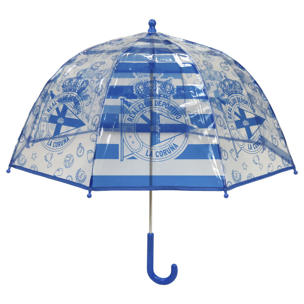 Deportivo de la Coruña manual transparent bubble umbrella 48cm
