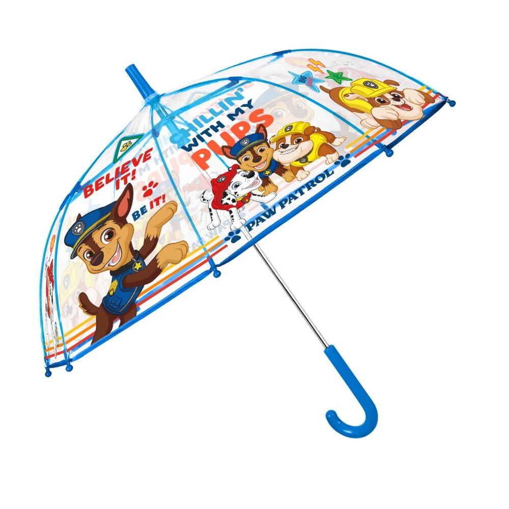 Parapluie manuel transparent Pat' Patrouille 45 cm