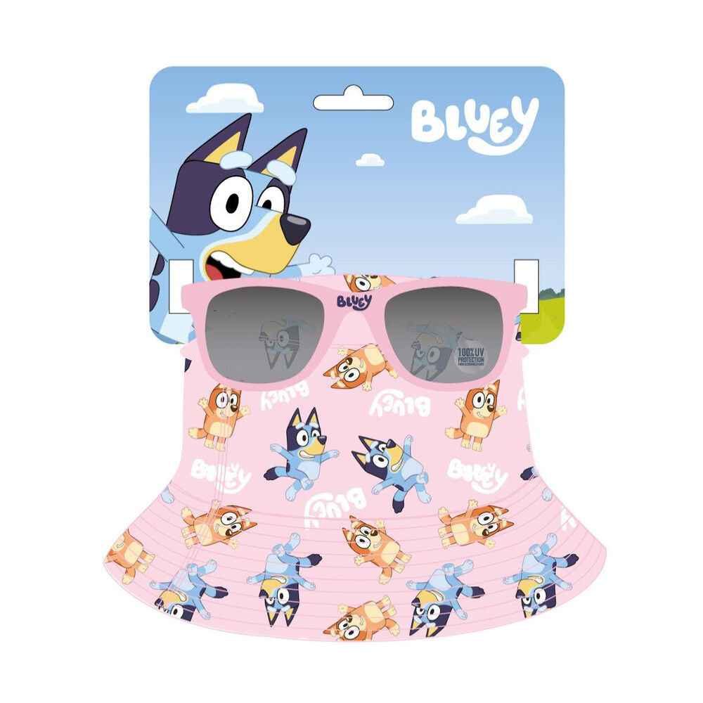 Ensemble Bluey : chapeau de pêcheur et lunettes de soleil