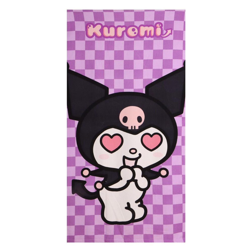 Hello Kitty Kuromi microfibre beach towel