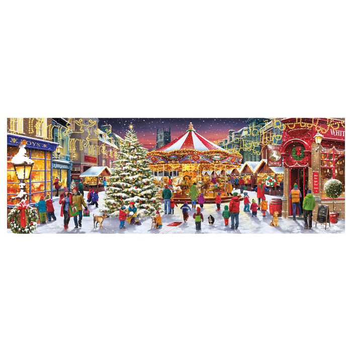 Puzzle panoramique du village de Noël 1000 pièces