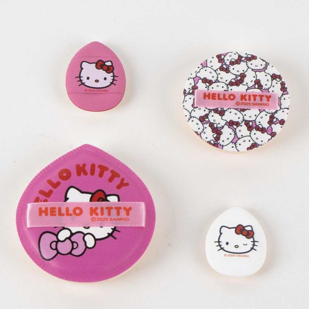 Spugnette rosa e bianche Hello Kitty per makeup, accessori carini Nerdscape.