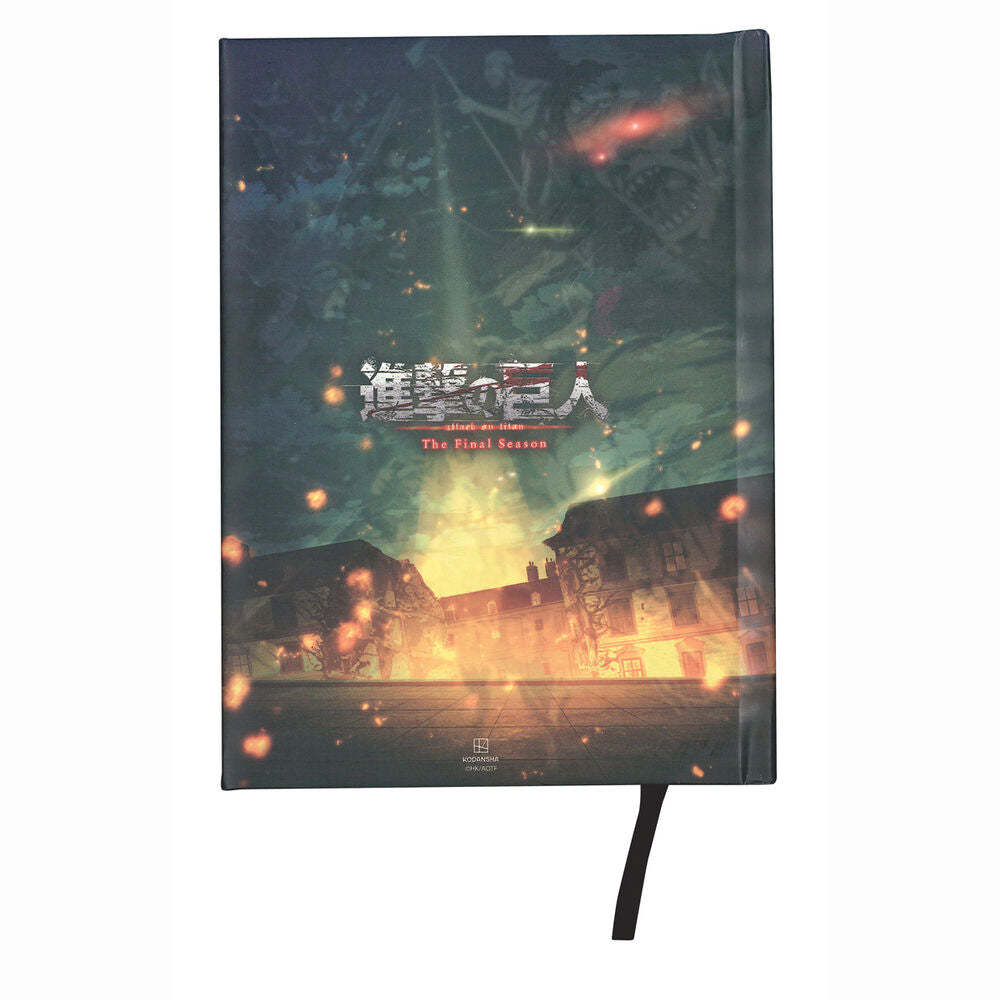 Cahier de notes lumineux Attack on Titans Strugglen