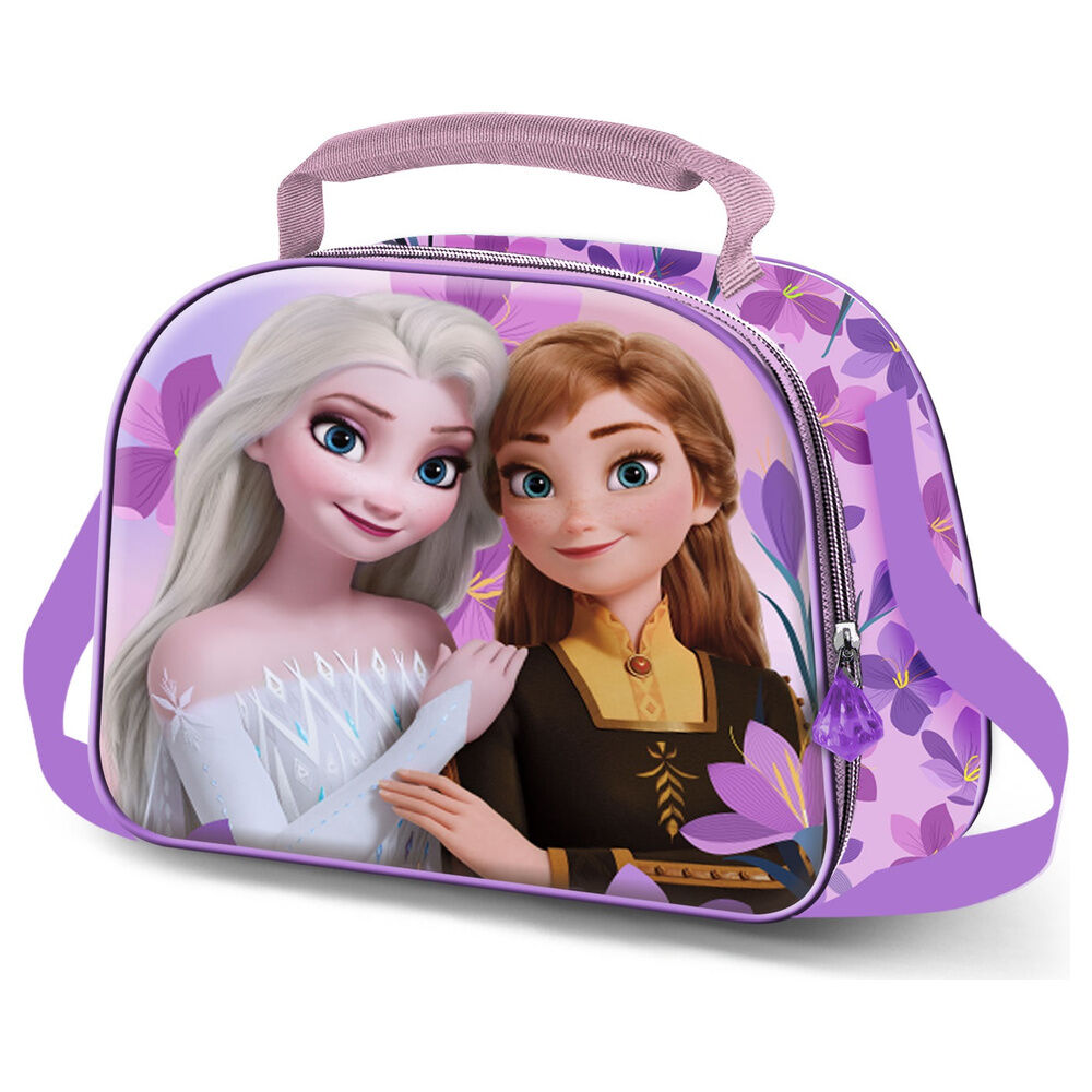 Sac à lunch 3D Disney La Reine des Neiges Violette