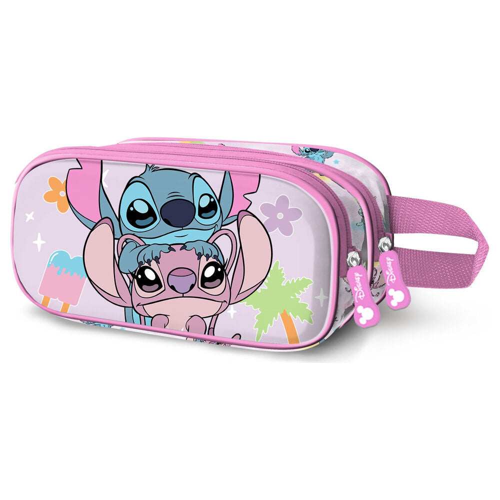 Disney Stitch & Angel Couple 3D pencil case