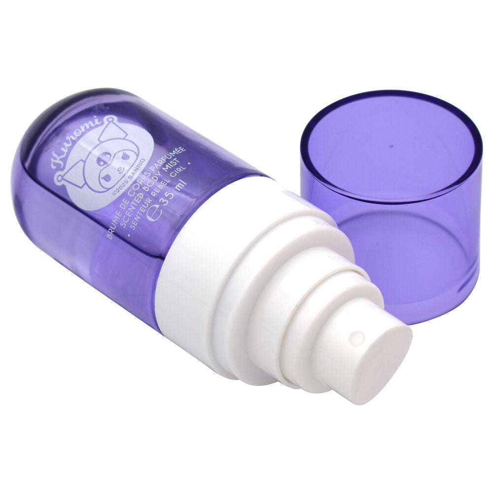 Hello Kitty Kuromi 35ml body mist bottle on white background