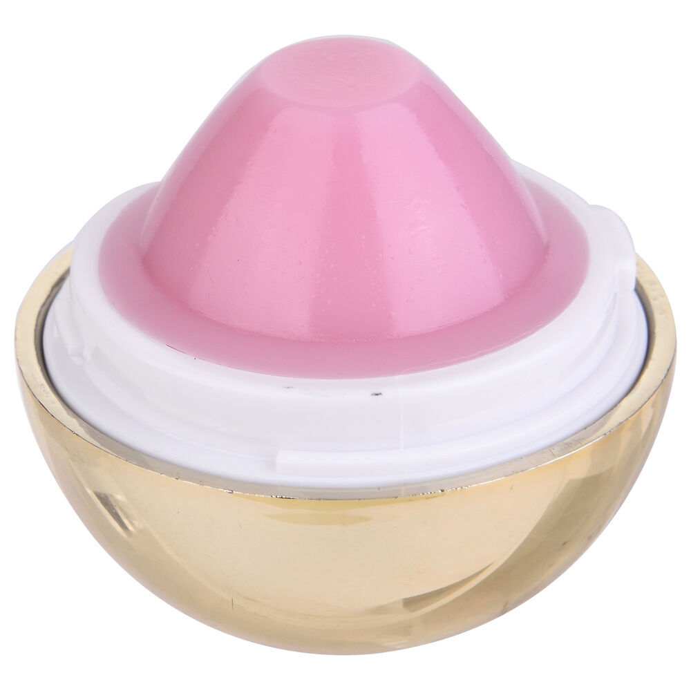 Balsamo labbra rosa a forma di cupola in contenitore dorato, stile Nerdscape