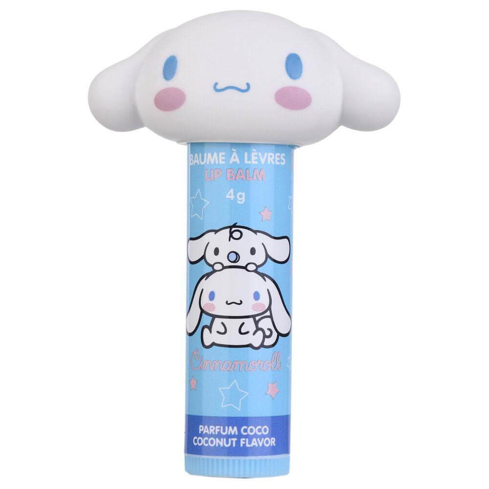 Balsamo labbra Cinnamoroll azzurro al cocco, design kawaii, Nerdscape