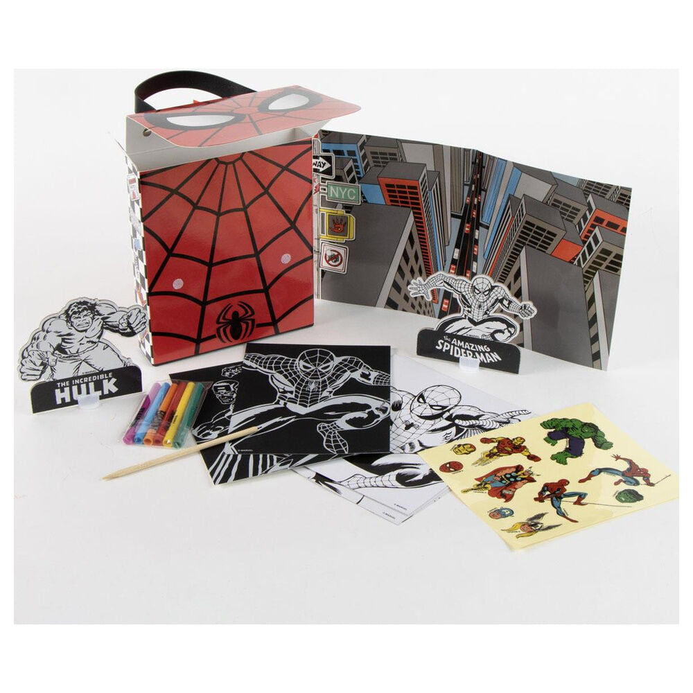 Marvel Spiderman Coloring backpack set