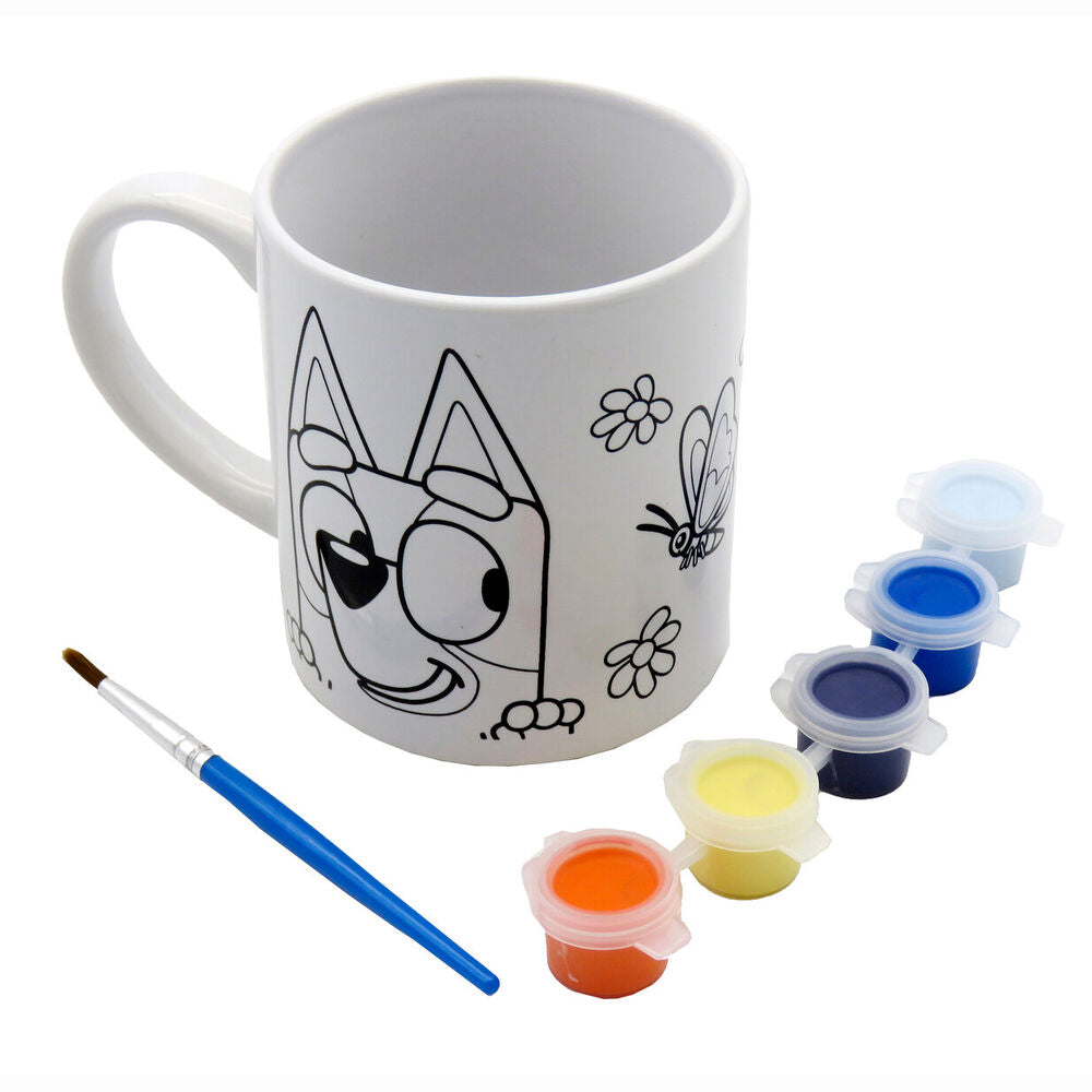 Mug bleu pour la peinture