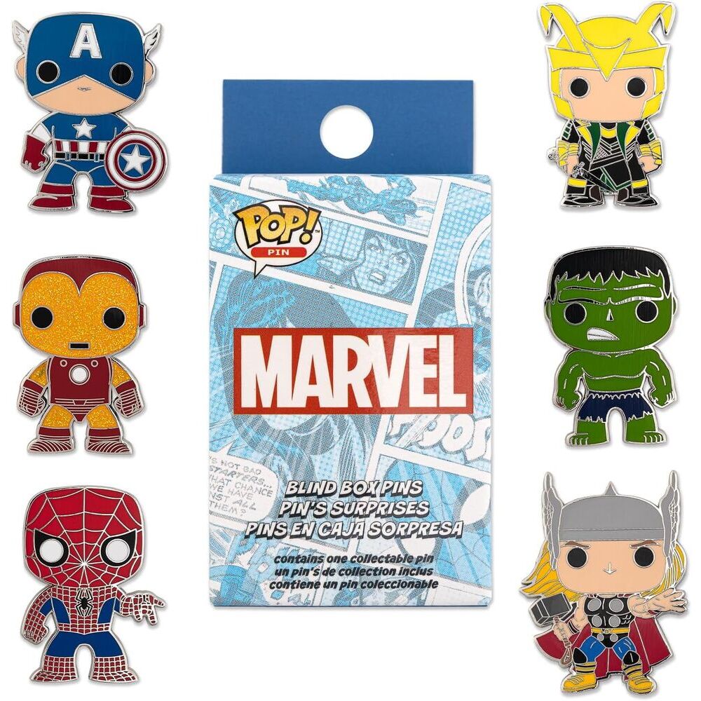 Pin's en émail Loungefly Marvel Mystery Blind Box assortis